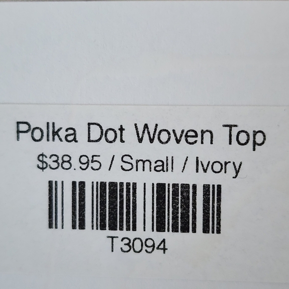Signature Polka Dot Woven Top Bell Sleeves NWT Size Small - Picture 4 of 9